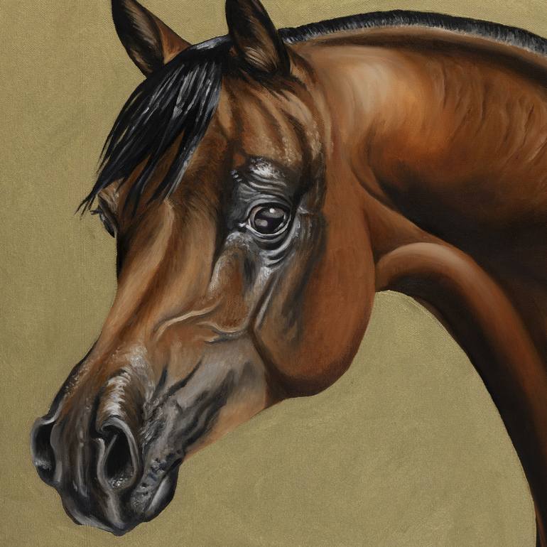 Original Surrealism Horse Painting by Jamie Lynn Nuzbach