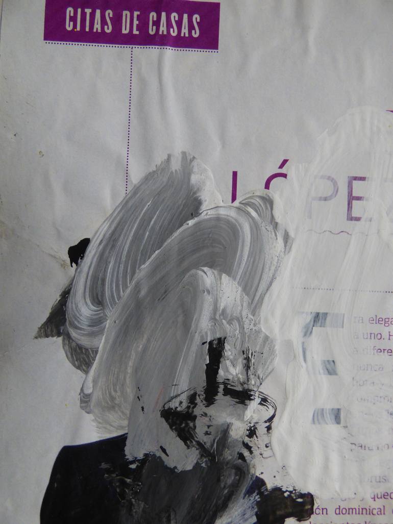 Original Abstract Expressionism Abstract Collage by Gabriel Bejarano