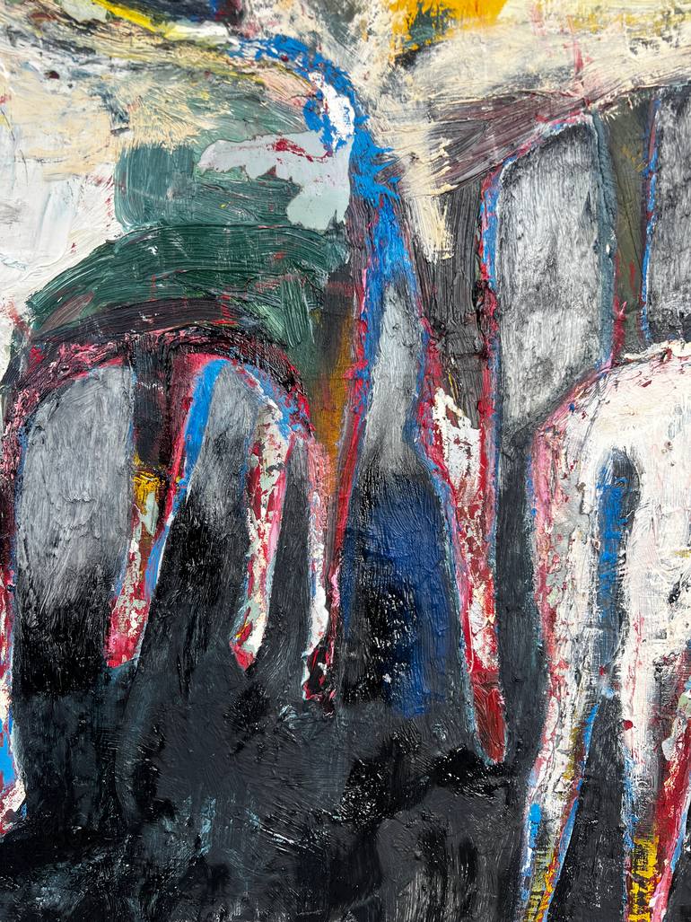 Original Abstract Animal Painting by Emily Elisa Halpern