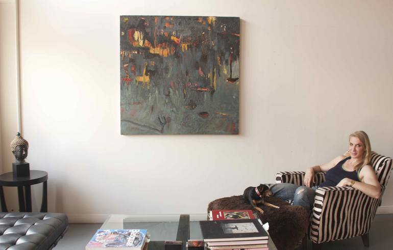 Original Abstract Expressionism Abstract Painting by Emily Elisa Halpern
