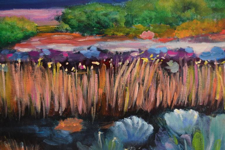Original Art Deco Landscape Painting by Julia Nissimoff