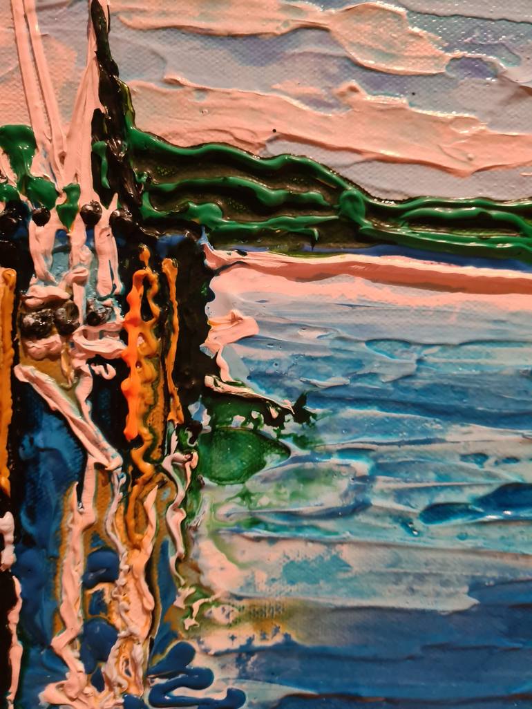 Original Impressionism Seascape Painting by Tea Ercoles