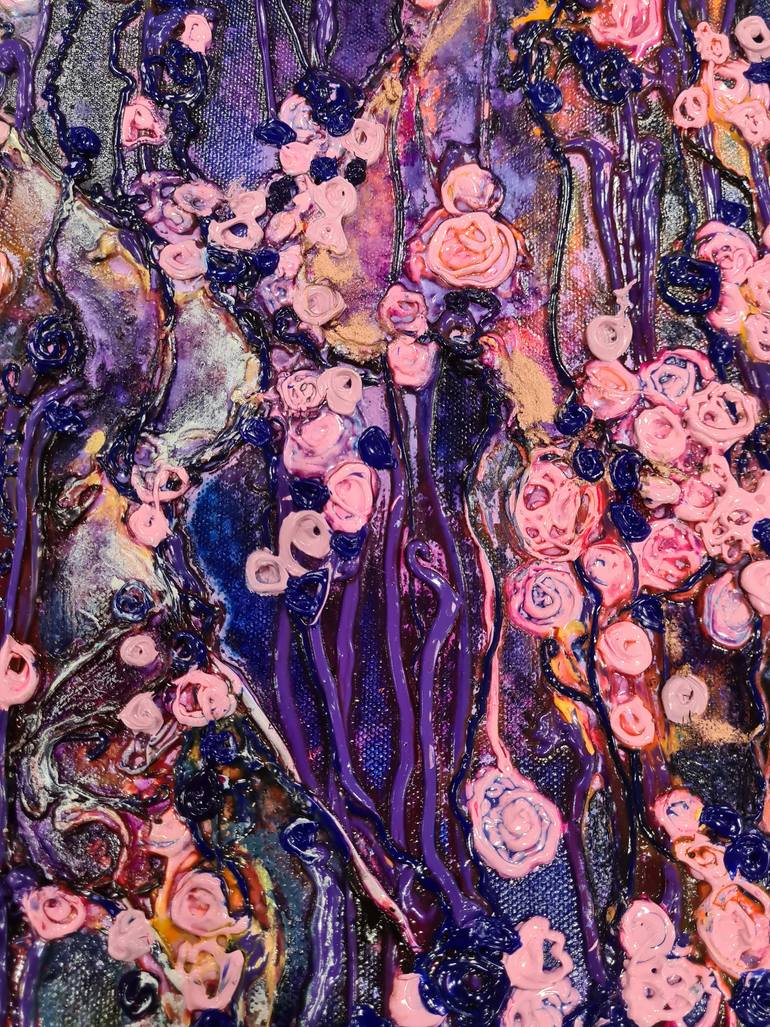 Original Expressionism Floral Painting by Tea Ercoles