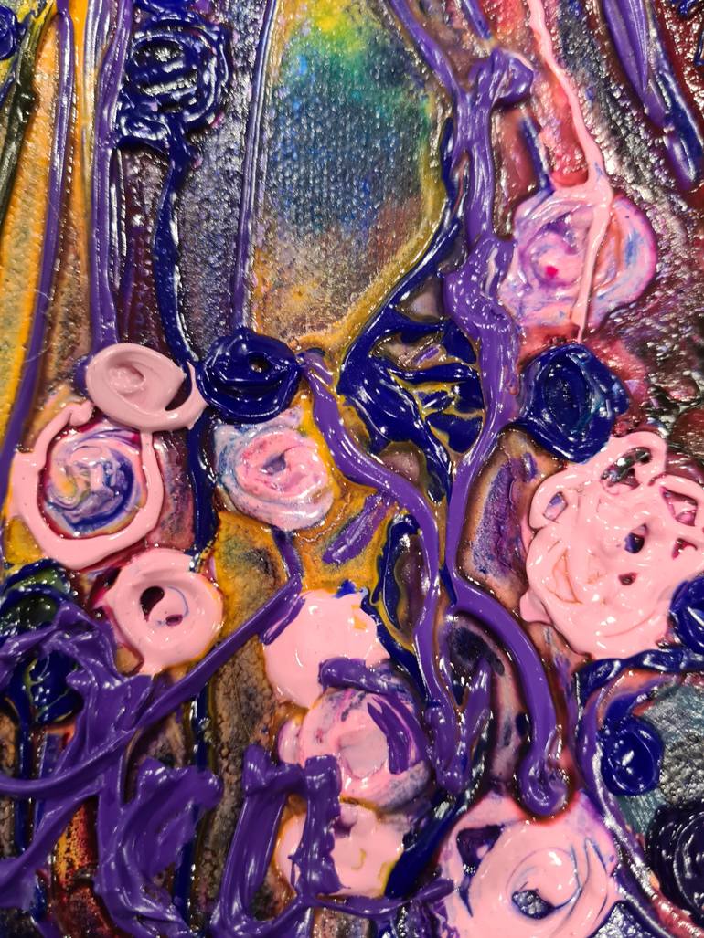 Original Expressionism Floral Painting by Tea Ercoles