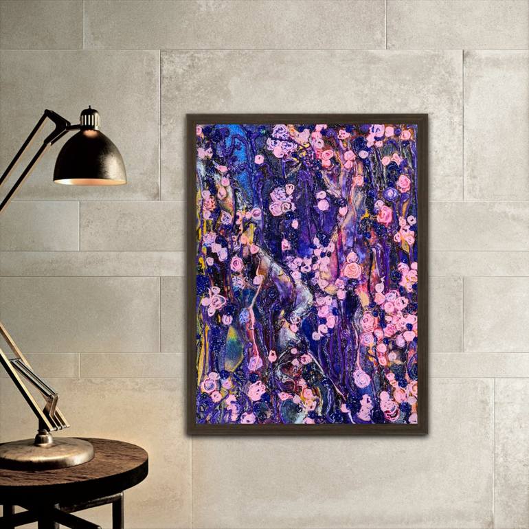 Original Expressionism Floral Painting by Tea Ercoles