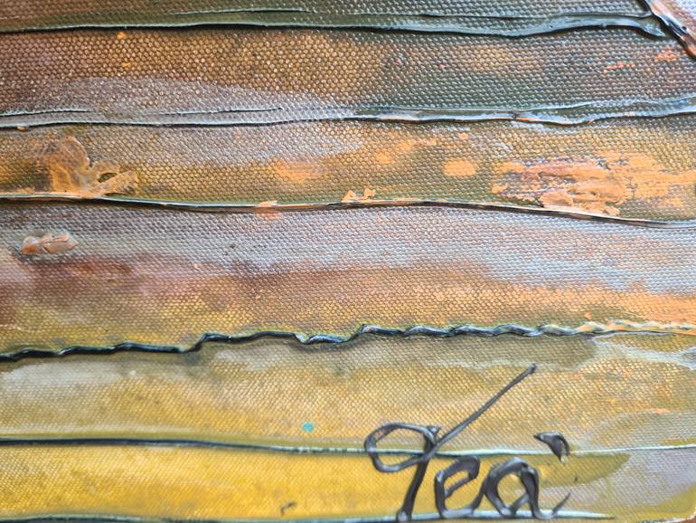 Original Expressionism Beach Painting by Tea Ercoles