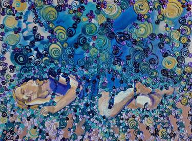 Original Expressionism People Painting by Tea Ercoles