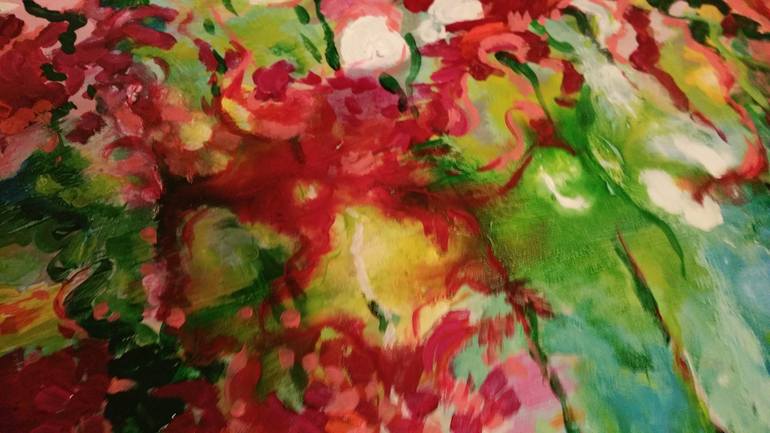 Original Impressionism Floral Painting by Tea Ercoles