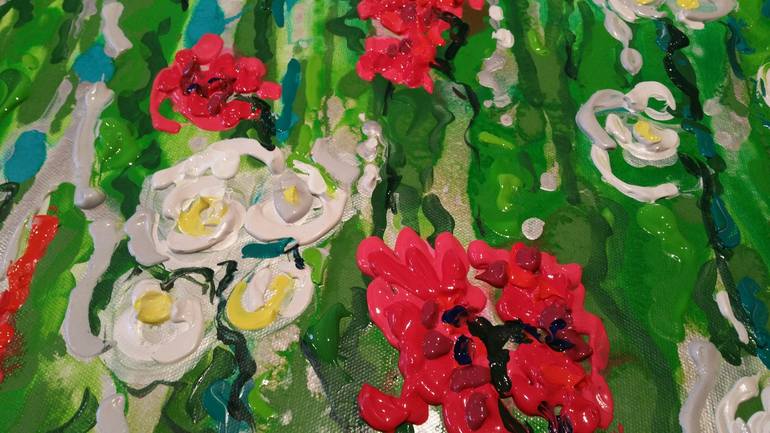 Original Impressionism Floral Painting by Tea Ercoles