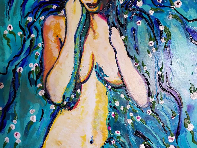 Original Expressionism Nude Painting by Tea Ercoles