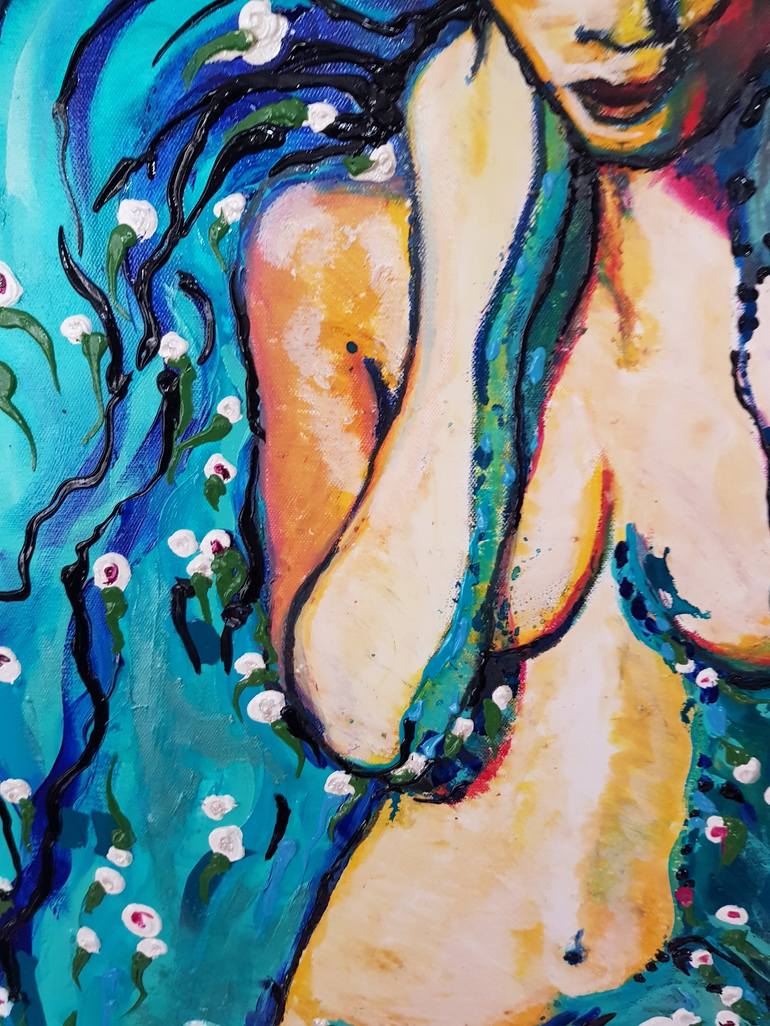 Original Expressionism Nude Painting by Tea Ercoles