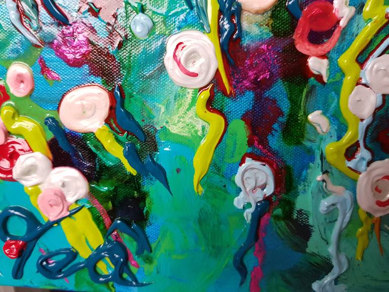 Original Expressionism Floral Painting by Tea Ercoles