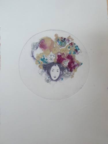 Original Figurative Floral Printmaking by Romana Teodora