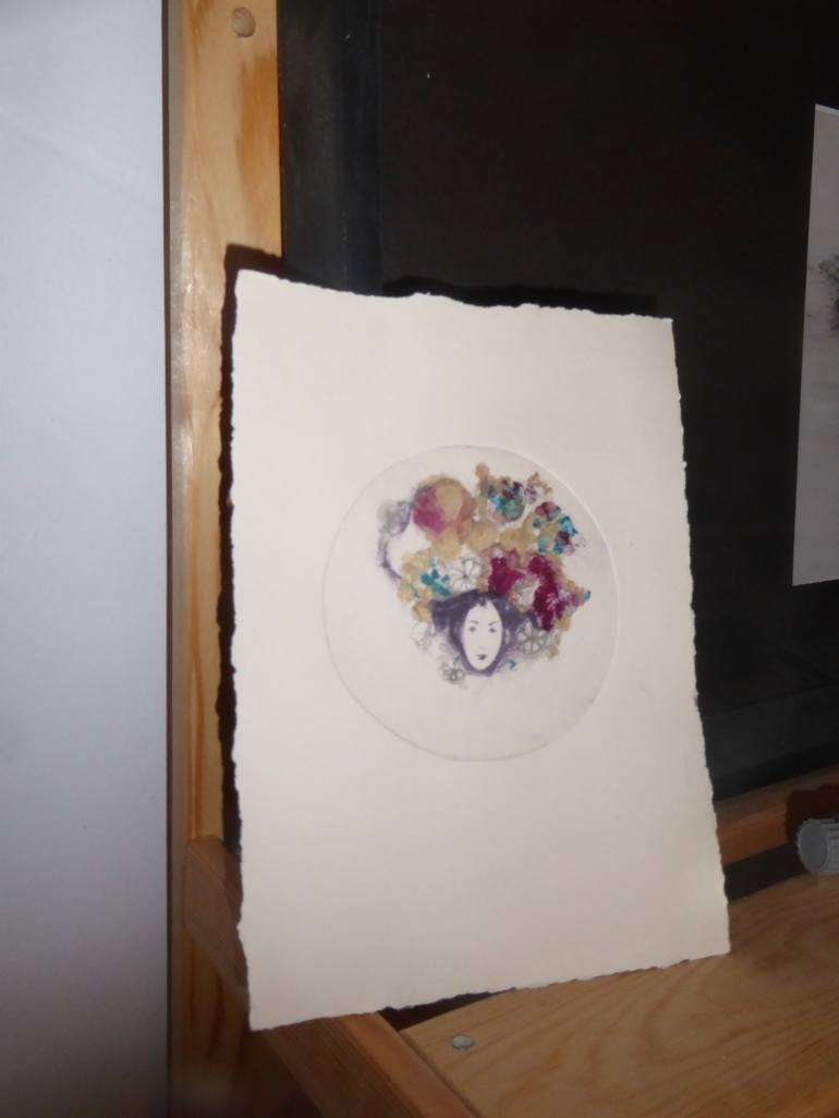 Original Floral Printmaking by Romana Teodora