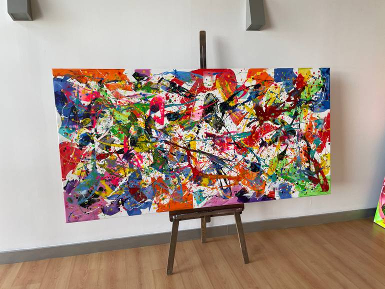 Original Abstract Expressionism Abstract Painting by Juan Jose Garay