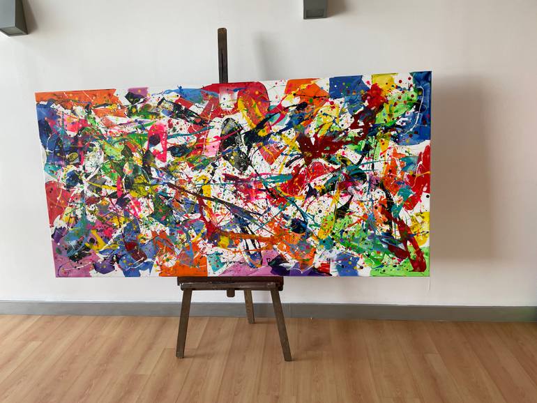 Original Abstract Expressionism Abstract Painting by Juan Jose Garay