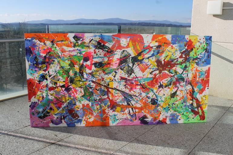 Original Abstract Expressionism Abstract Painting by Juan Jose Garay