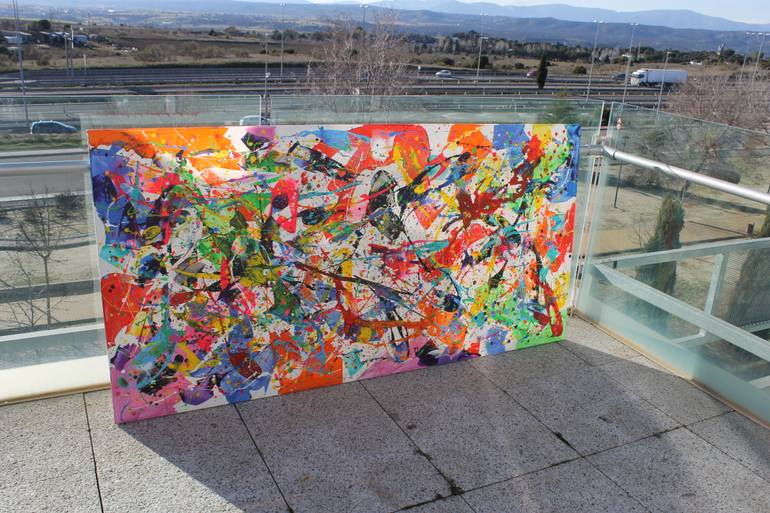 Original Abstract Expressionism Abstract Painting by Juan Jose Garay
