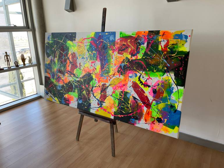 Original Abstract Expressionism Abstract Painting by Juan Jose Garay