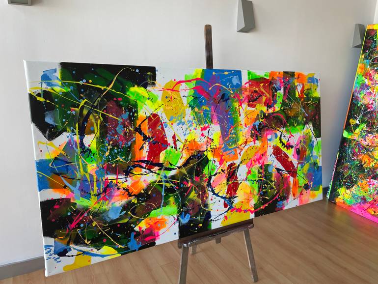 Original Abstract Expressionism Abstract Painting by Juan Jose Garay