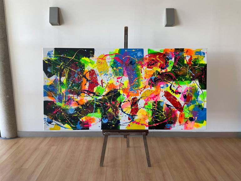 Original Abstract Expressionism Abstract Painting by Juan Jose Garay