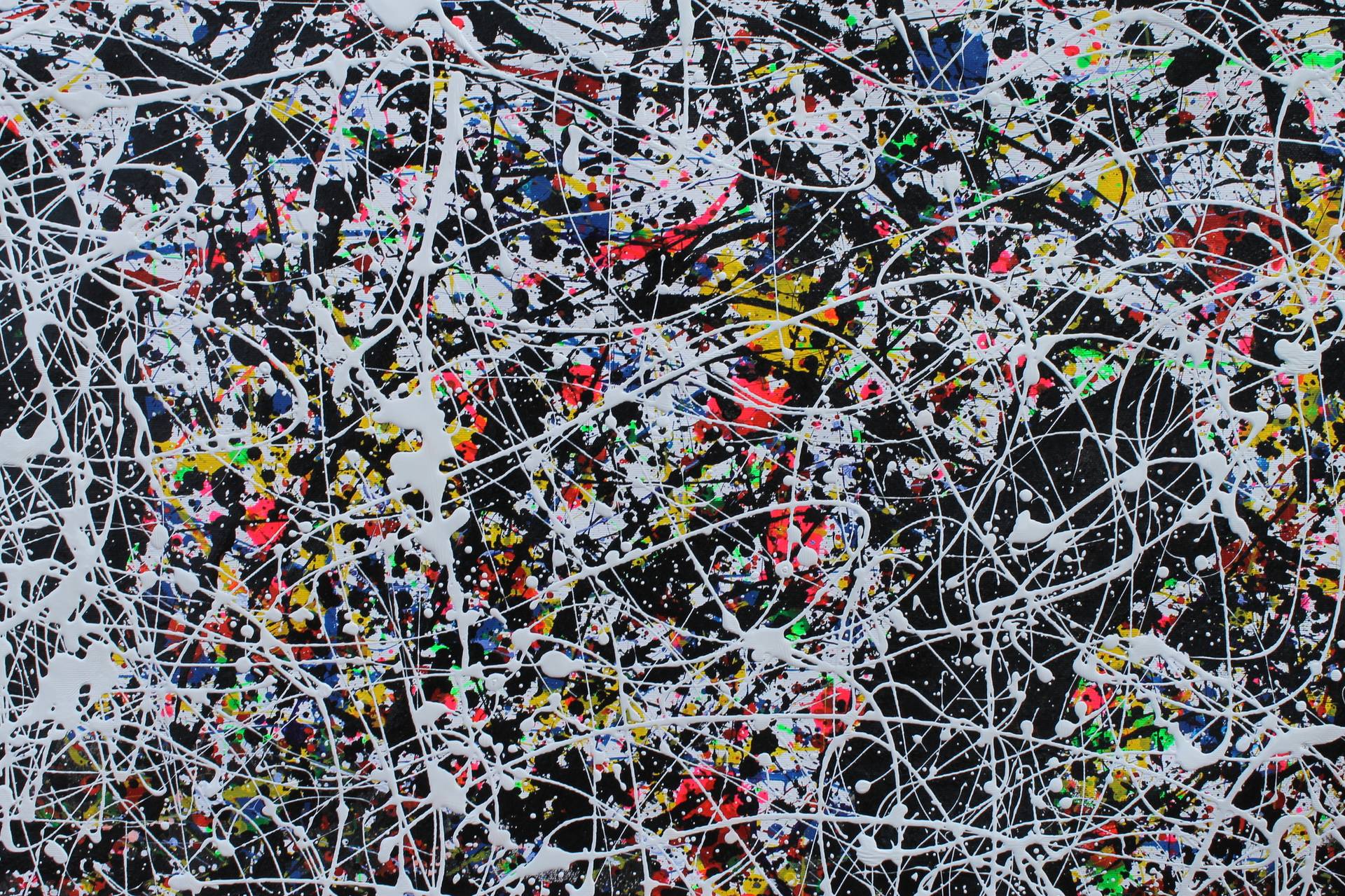 Hidden Circles - Tribute Jackson Pollock Painting by Juan
