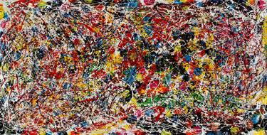 Flowers of Beautiful Color Tribute Jackson Pollock thumb