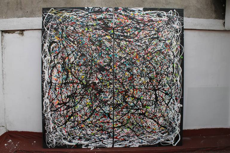Original Abstract Expressionism Abstract Painting by Juan Jose Garay