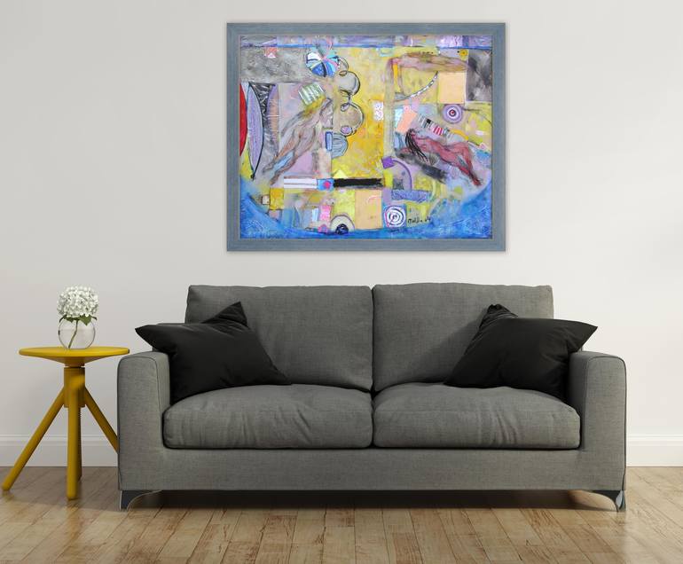 Original Abstract Beach Painting by Todor Paskalev