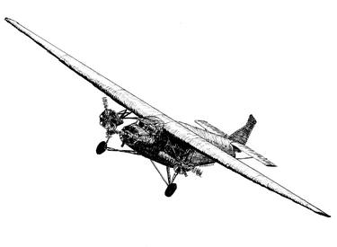 Print of Documentary Aeroplane Drawings by Ron Enderland