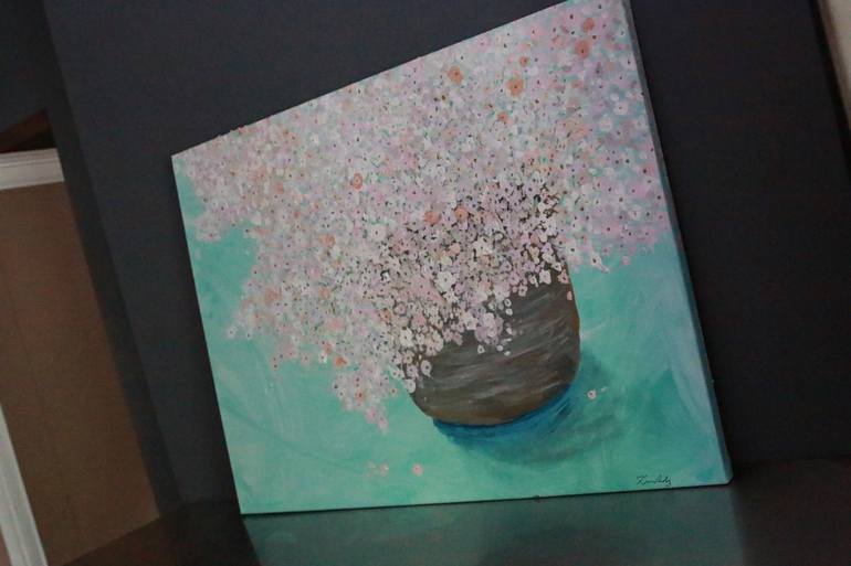 Original Abstract Floral Painting by Kimberly A.P.