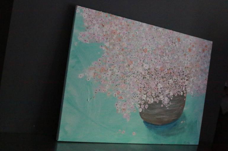 Original Abstract Floral Painting by Kimberly A.P.