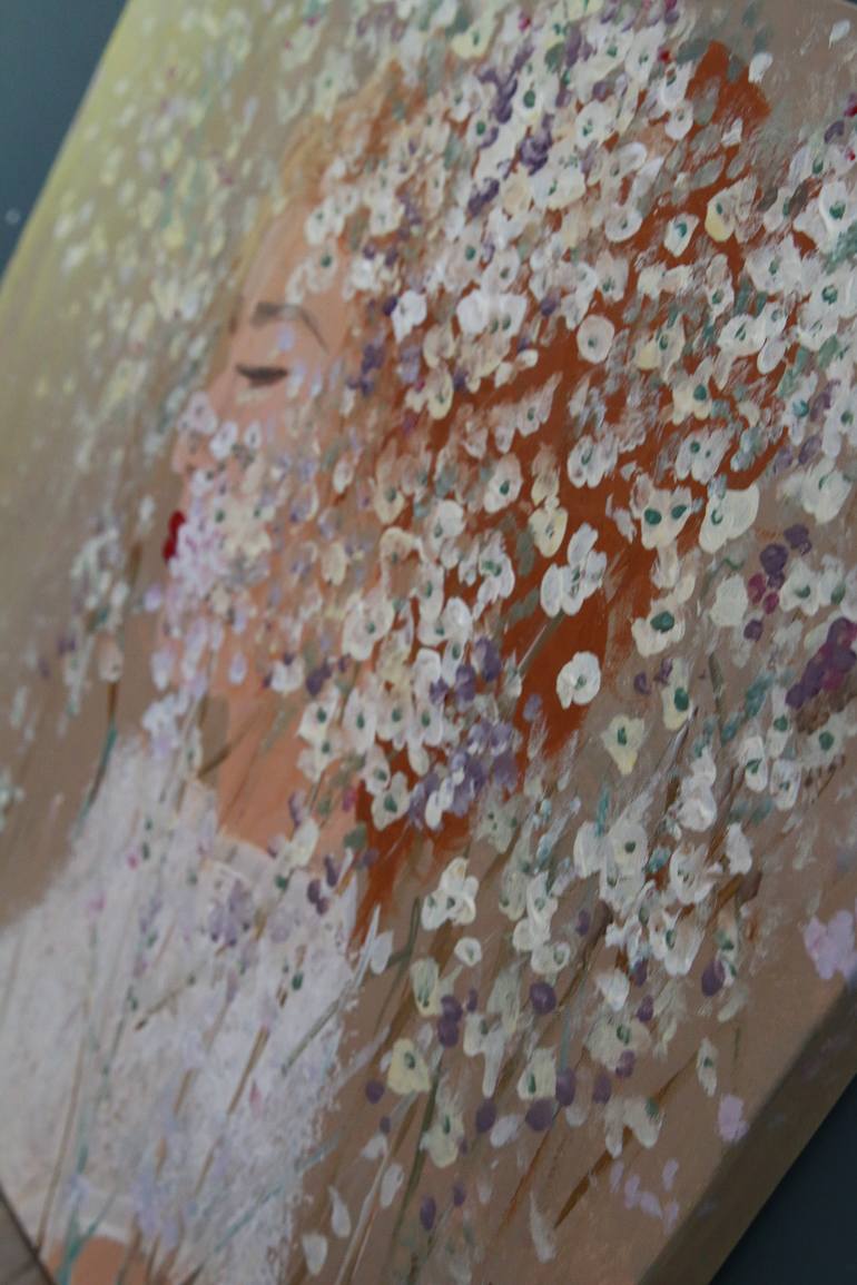 Original Abstract Floral Painting by Kimberly A.P.