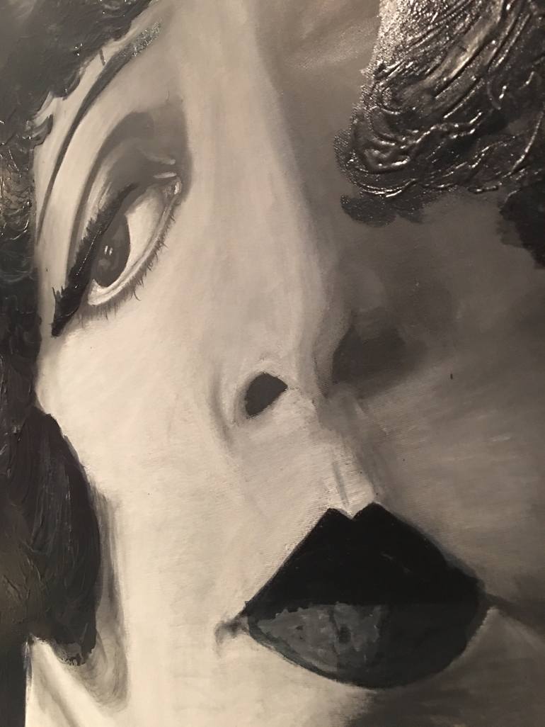 Clara bow - charcoal on canvas Drawing by Kimberly A.P. | Saatchi Art