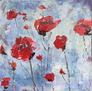 Original Abstract Floral Painting by Kimberly A.P.