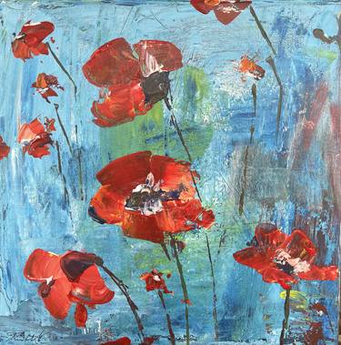 Original Abstract Floral Paintings by Kimberly A.P.