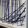 "The sound of Silence" writed with blue thread on the music sheet of the song.
