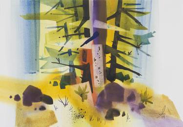 Print of Abstract Expressionism Tree Paintings by Ronald Knudtson