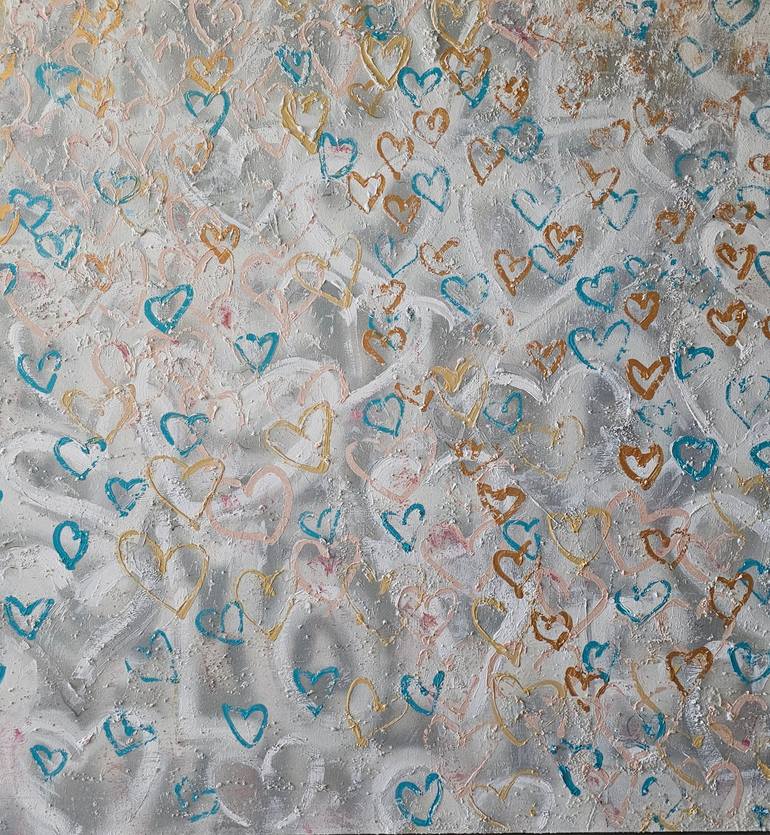 Original Love Painting by Holly Blanton  Abstract Art on Canvas  Love Wins