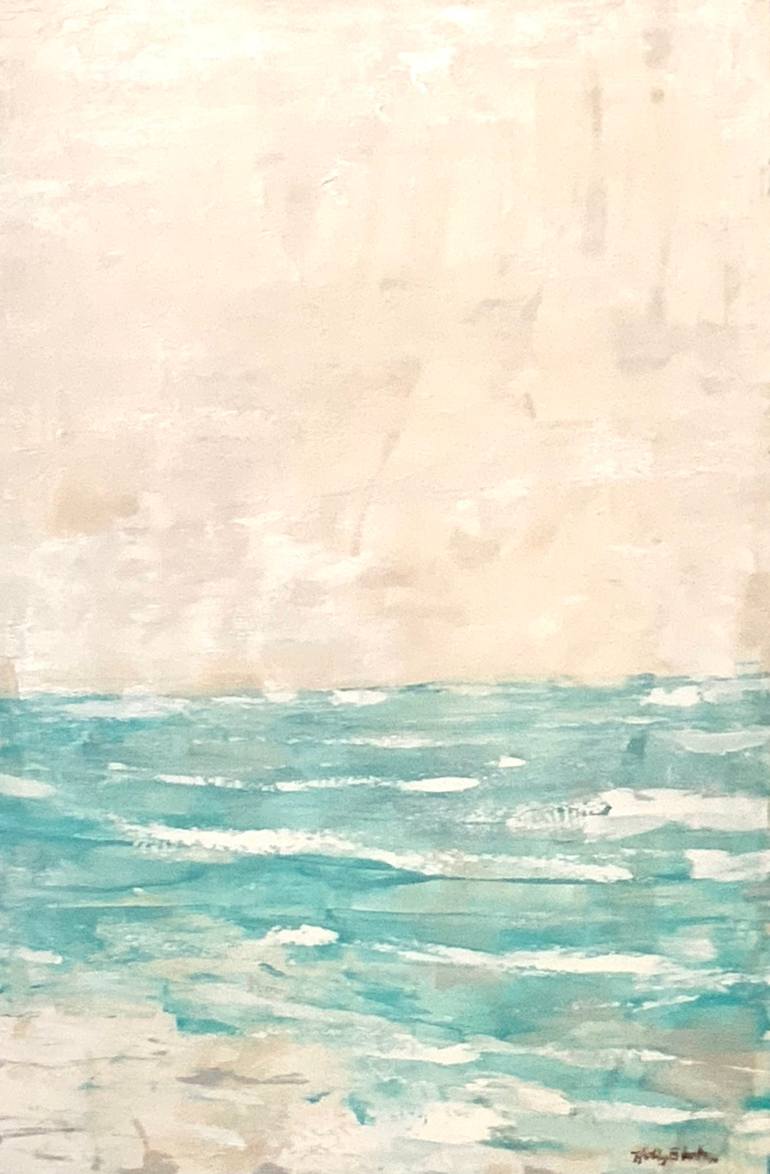 Original Beach Painting by Holly Blanton  Abstract Art on Canvas  Emerald Coast