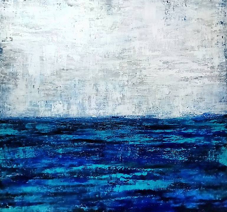 Original Beach Painting by Holly Blanton  Abstract Art on Canvas  Abstract Beach