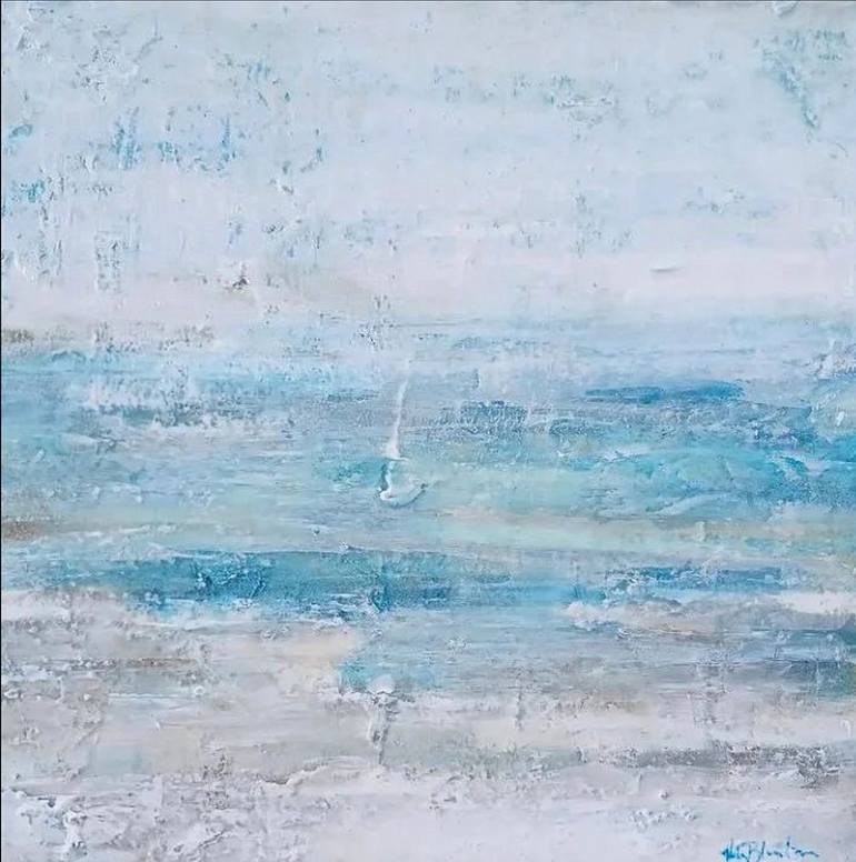 Original Beach Painting by Holly Blanton  Abstract Expressionism Art on Canvas  Abstract Beach 27