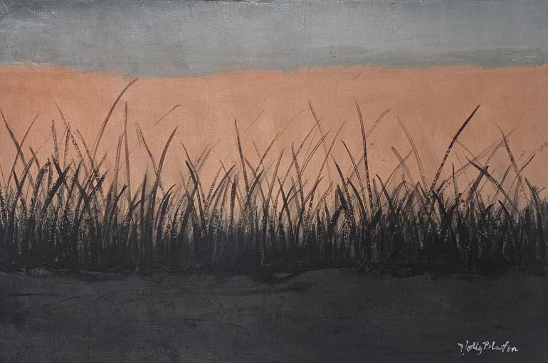 Original Beach Painting by Holly Blanton  Contemporary Art on Canvas  Dunes at Sunset