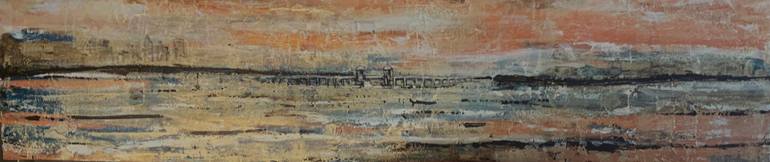 Original Architecture Painting by Holly Blanton  Contemporary Art on Canvas  Ortega Bridge