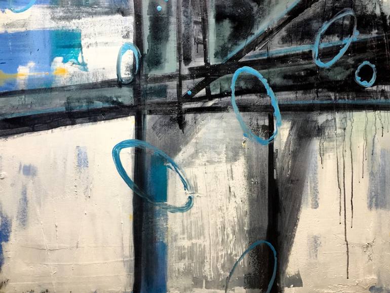 Original Abstract Painting by Holly Blanton  Abstract Art on Canvas  Bridges 36 by 48