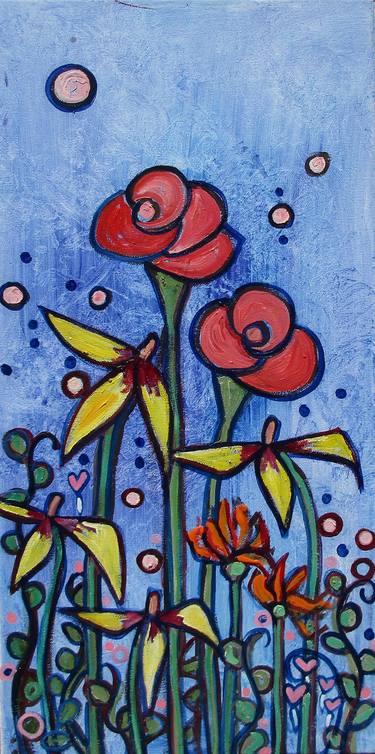 Original Expressionism Floral Paintings by Tennille Rose Will