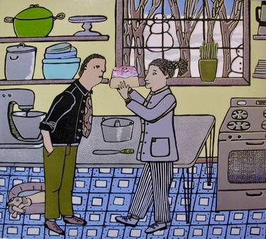 Original Figurative Food Printmaking by Coco Berkman