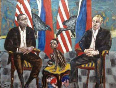 Original Impressionism Political Paintings by oscar capeche