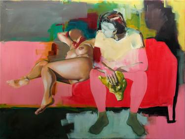 Original Expressionism Nude Paintings by Vincent Boelaarts