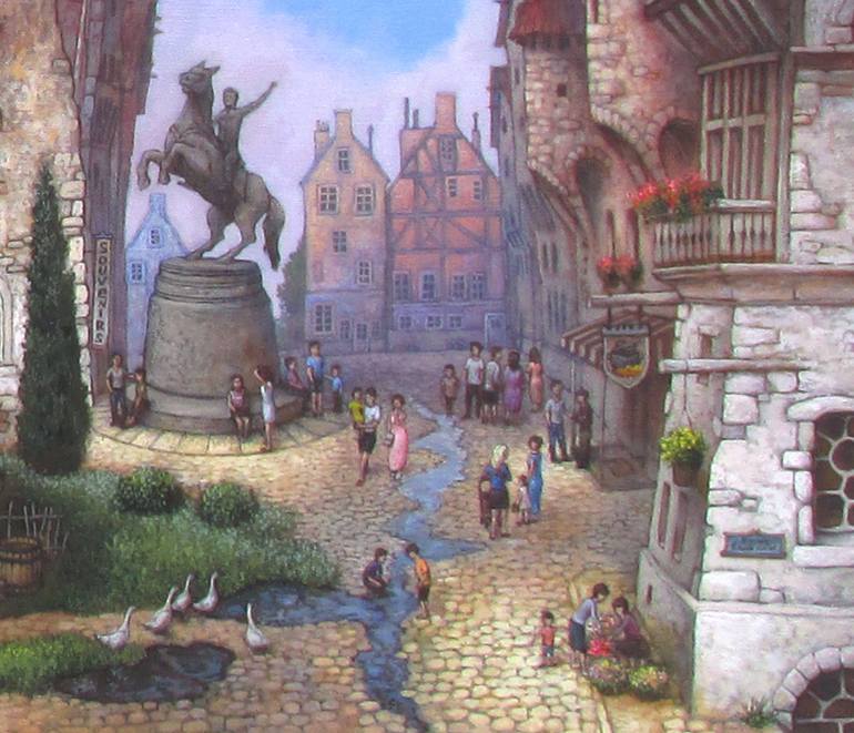 Original Realism Architecture Painting by Gorg Artist